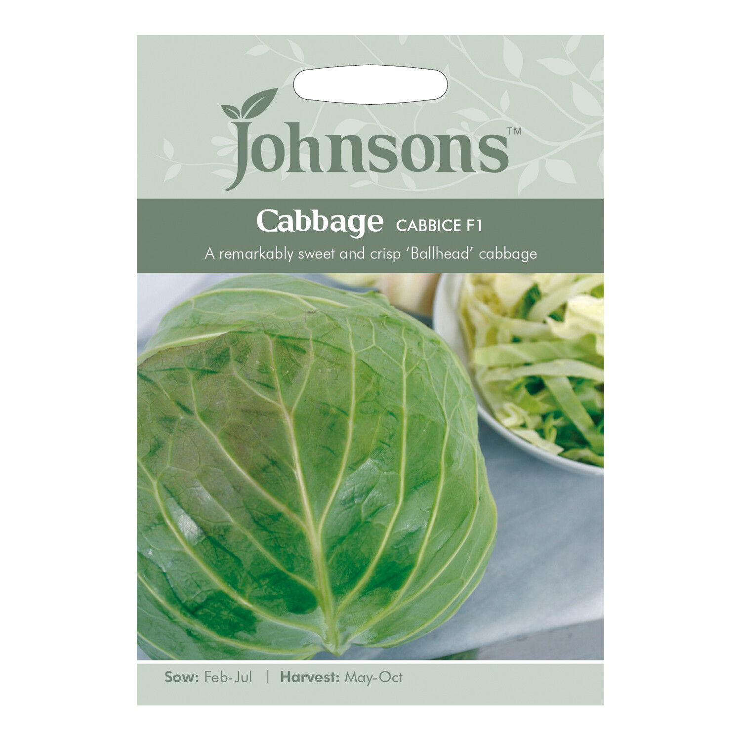 Johnsons Cabbice F1 Cabbage Seeds Image 1