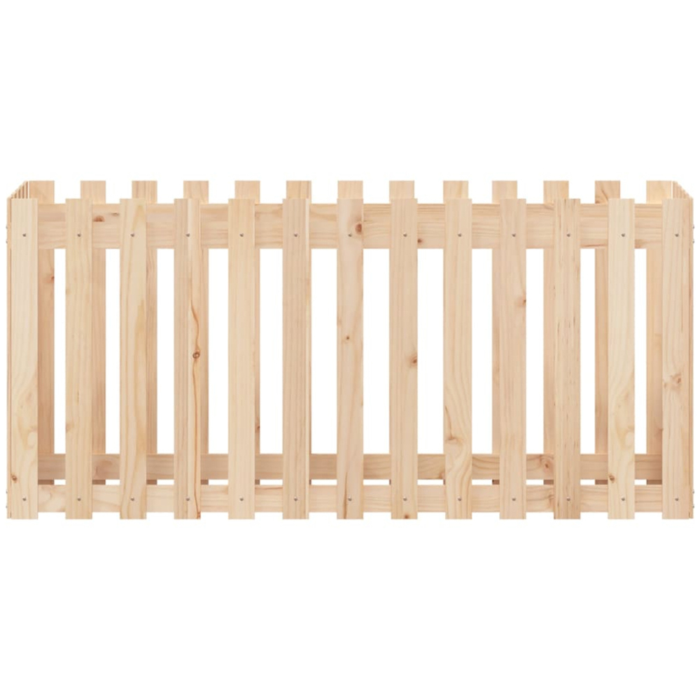 vidaXL White Solid Pine Wood Garden Raised Bed 150 x 50 x 70cm Image 4