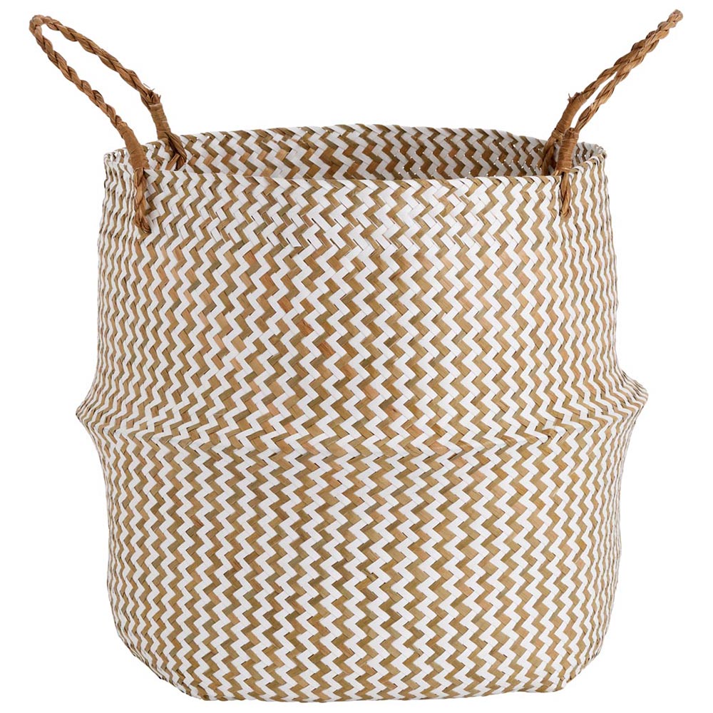 Wilko Seagrass Basket White Medium Image 1