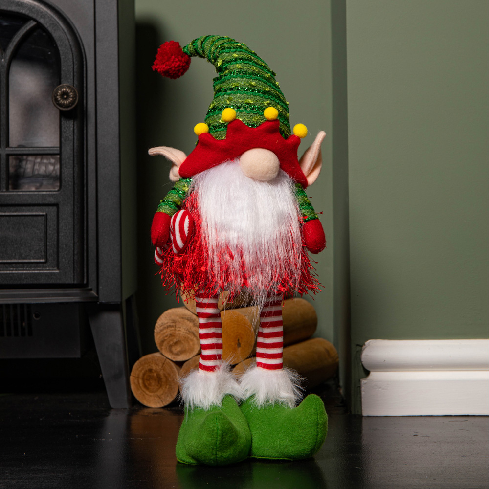 Samuel Alexander Light up Standing Christmas Elf Gonk with Warm White LEDs Image 3