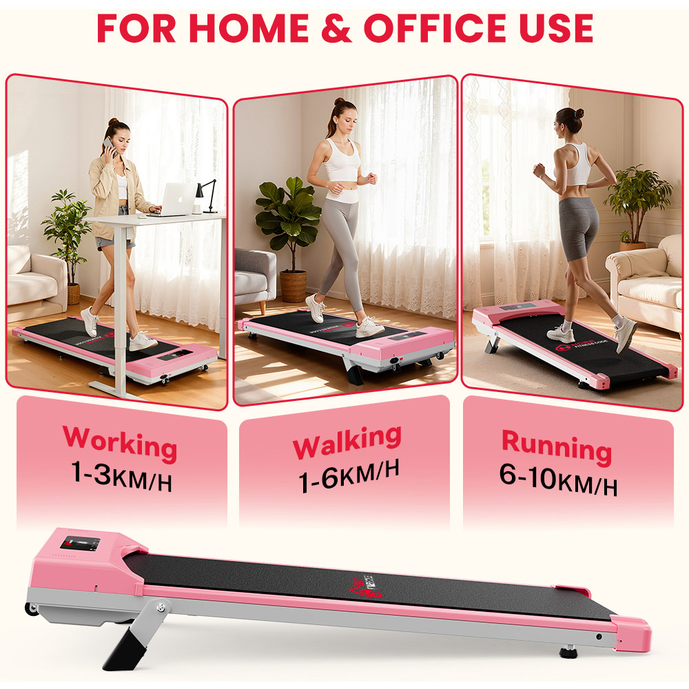 Rattrix Pink Manual Incline Treadmill Image 9