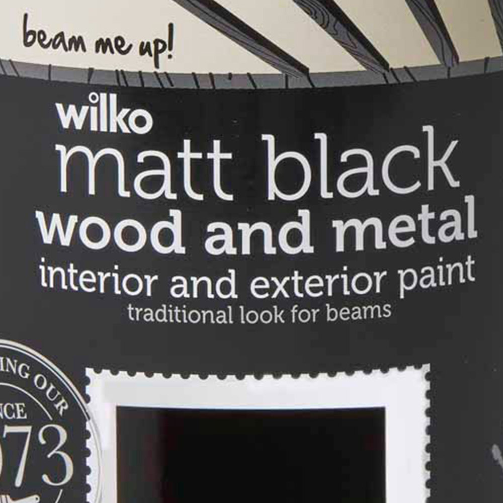 Wilko Quick Dry Furniture Black Matt Paint 1L Image 3