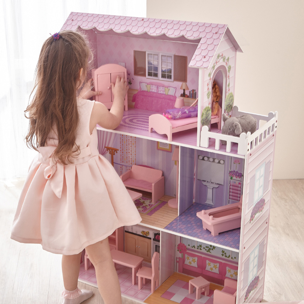 Teamson Kids Pink Dreamland Tiffany Doll House 12 inch Image 2