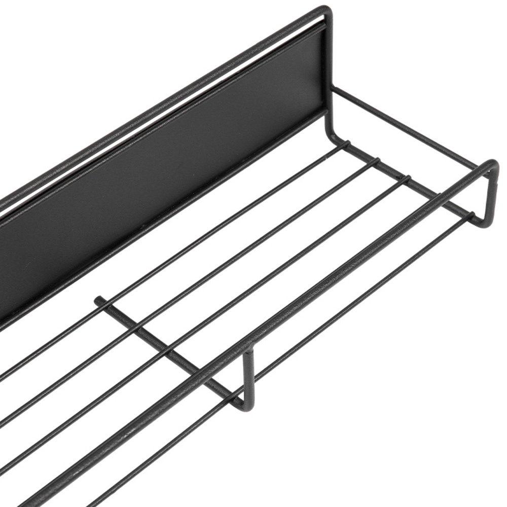 Living and Home 4 Piece Magnetic Fridge Storage Shelf with Hooks Image 6