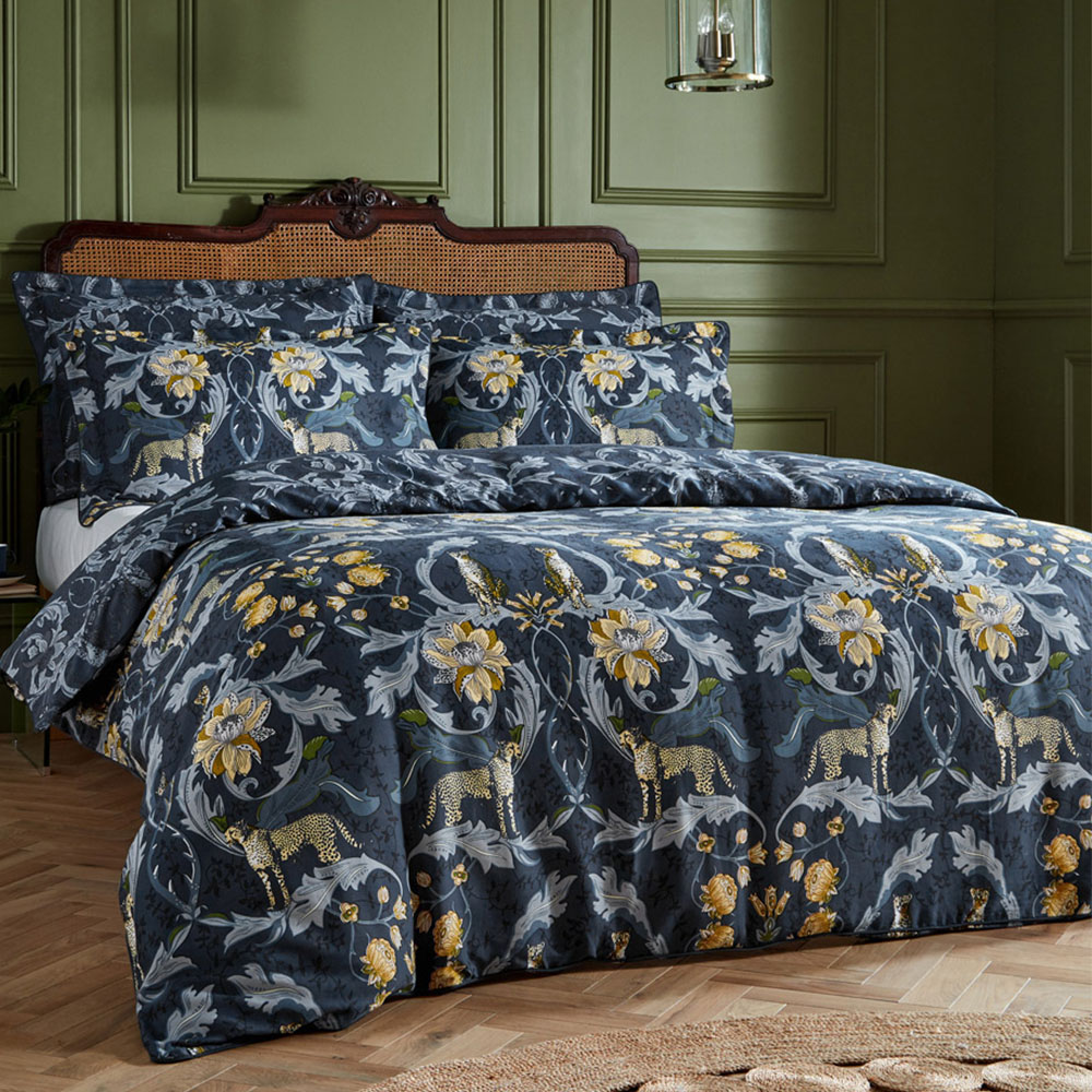 Paoletti Nouvilla Single Multicolour Cheetah Floral Duvet Cover Set Image 1