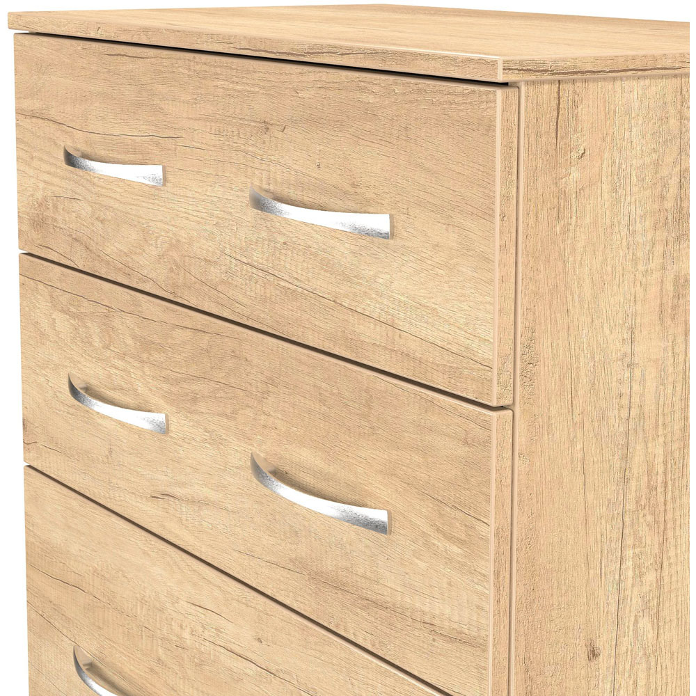 Crowndale Avon 4 Drawer Nebraska Oak Deep Chest of Drawers Ready Assembled Image 5