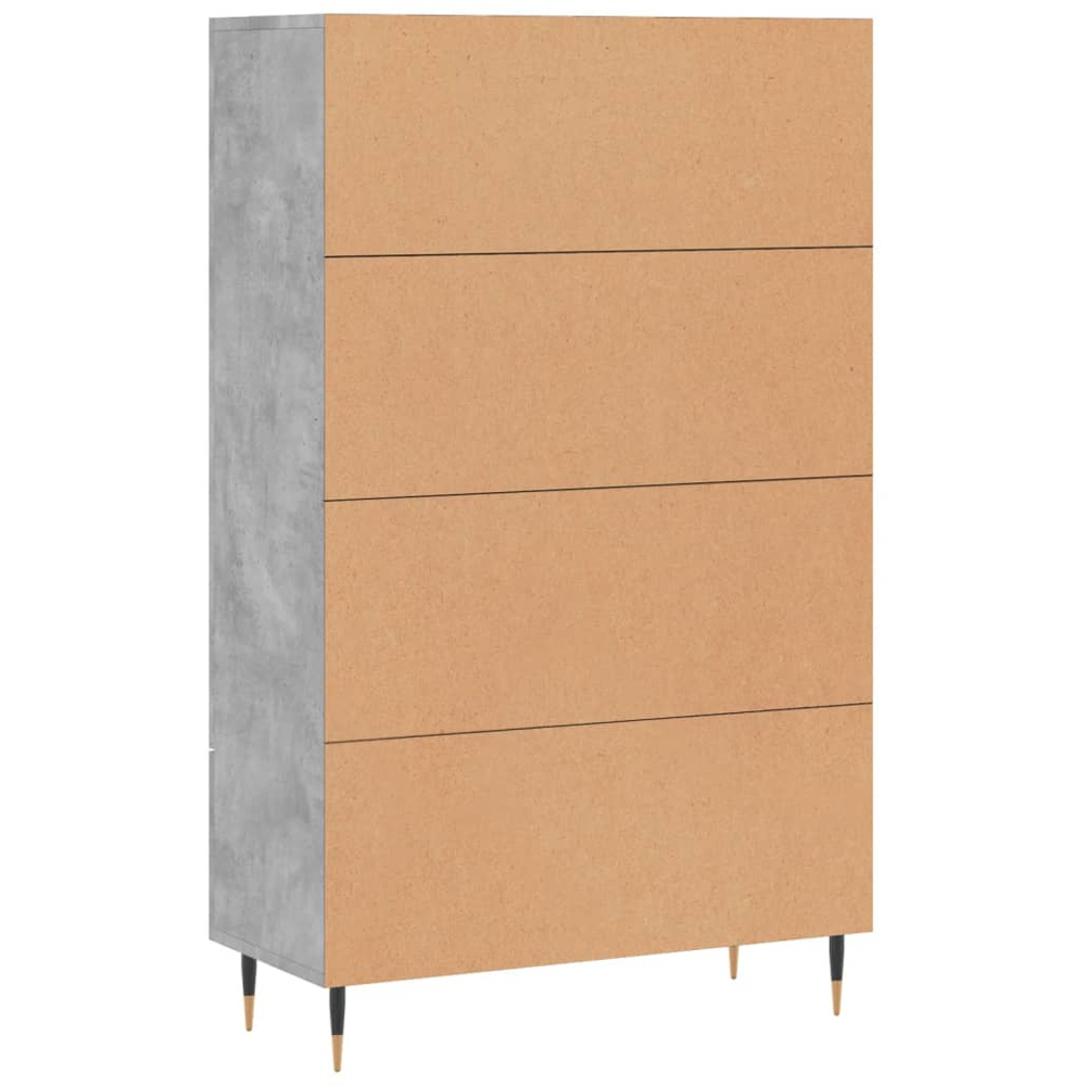 vidaXL 2 Door Single Drawer Concrete Grey Highboard Image 8