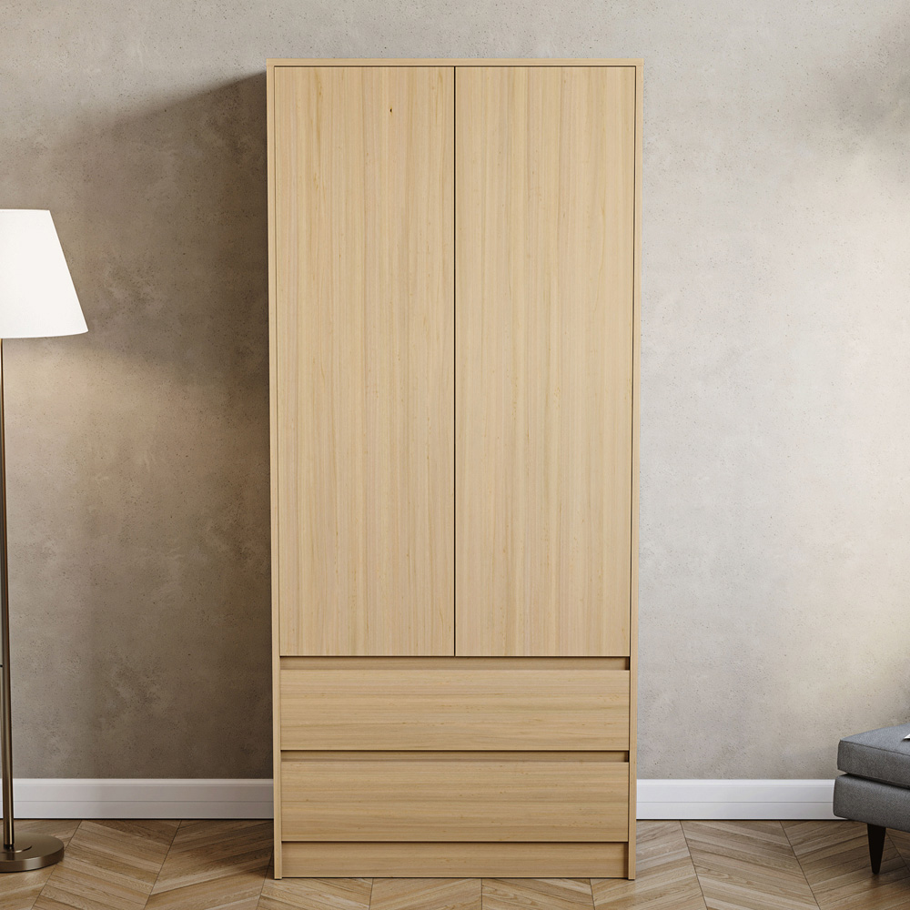 VIDA DESIGNS Denver 2 Door 2 Drawer Pine Wardrobe Image 5