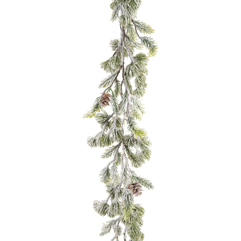 LED Frosted Thistle Garland Image 4