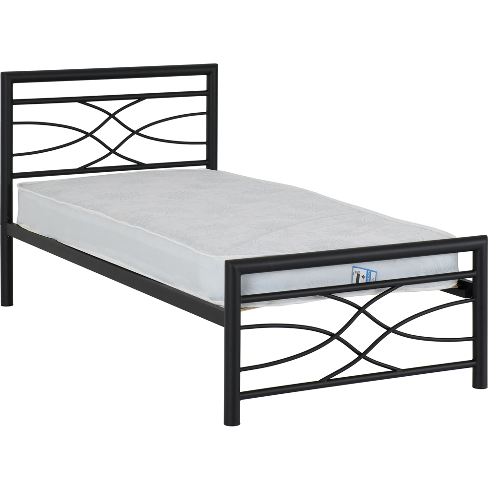 Seconique Kelly Single Black Bed Frame Image 4