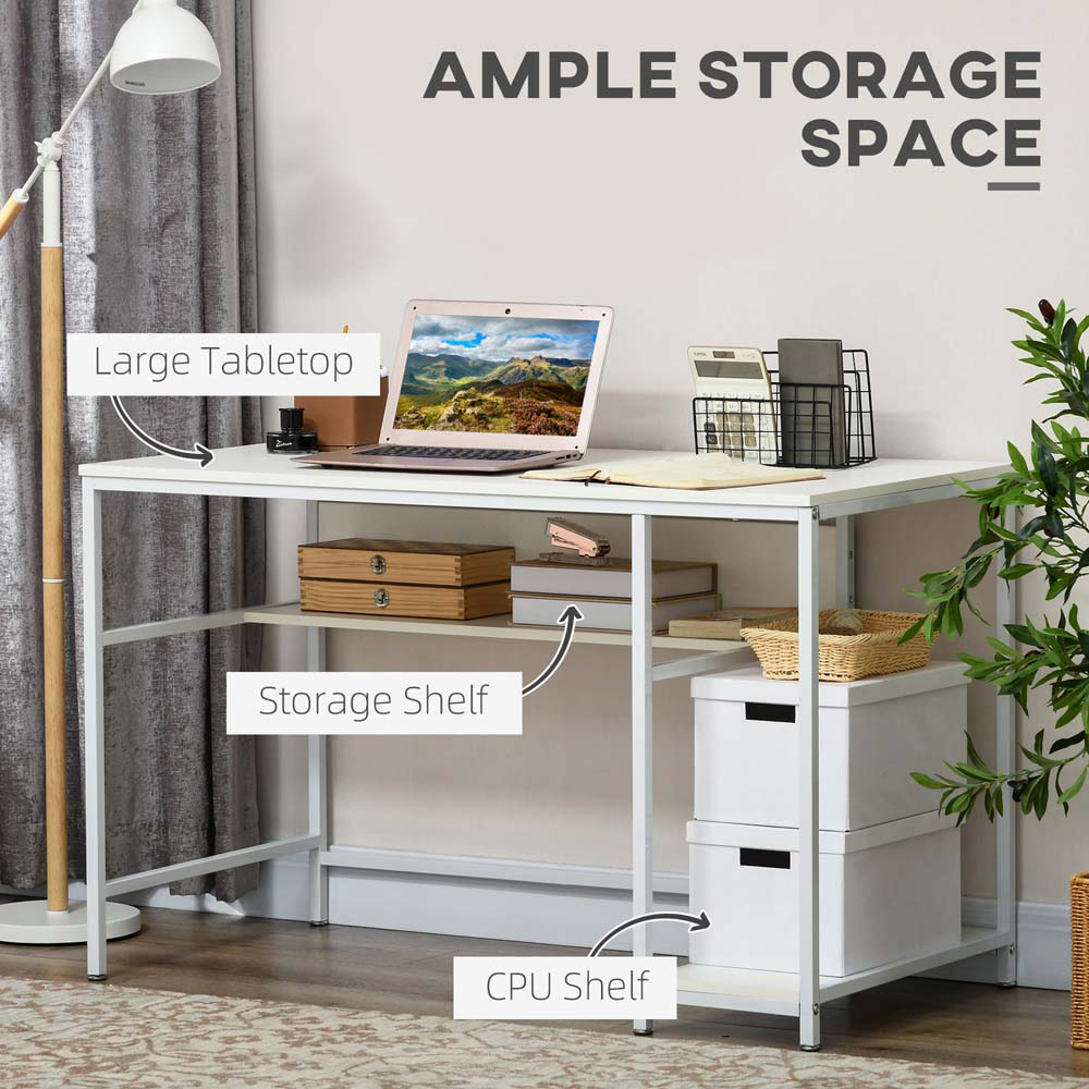 Portland Home Compact Computer Writing Desk White Image 4