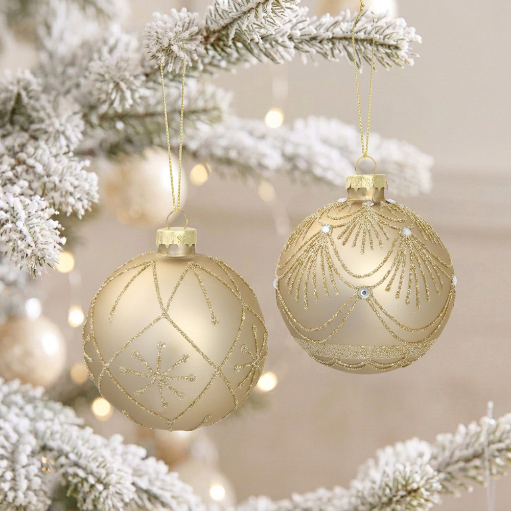 Patterned Mocha Bauble Image 2