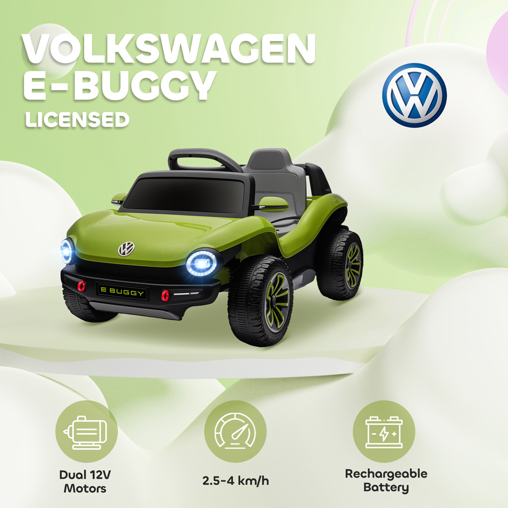 Tommy Toys Green Volkswagen Licensed Kids Electric Car with Remote Image 4