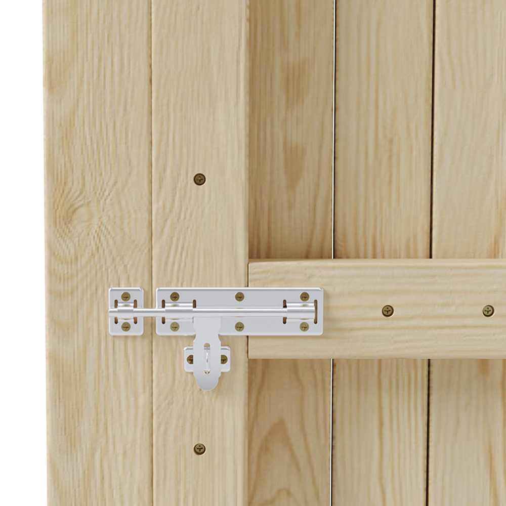 Living and Home Wooden Arch Top Garden Gate with Latch 2.9 x 5.9ft Image 4