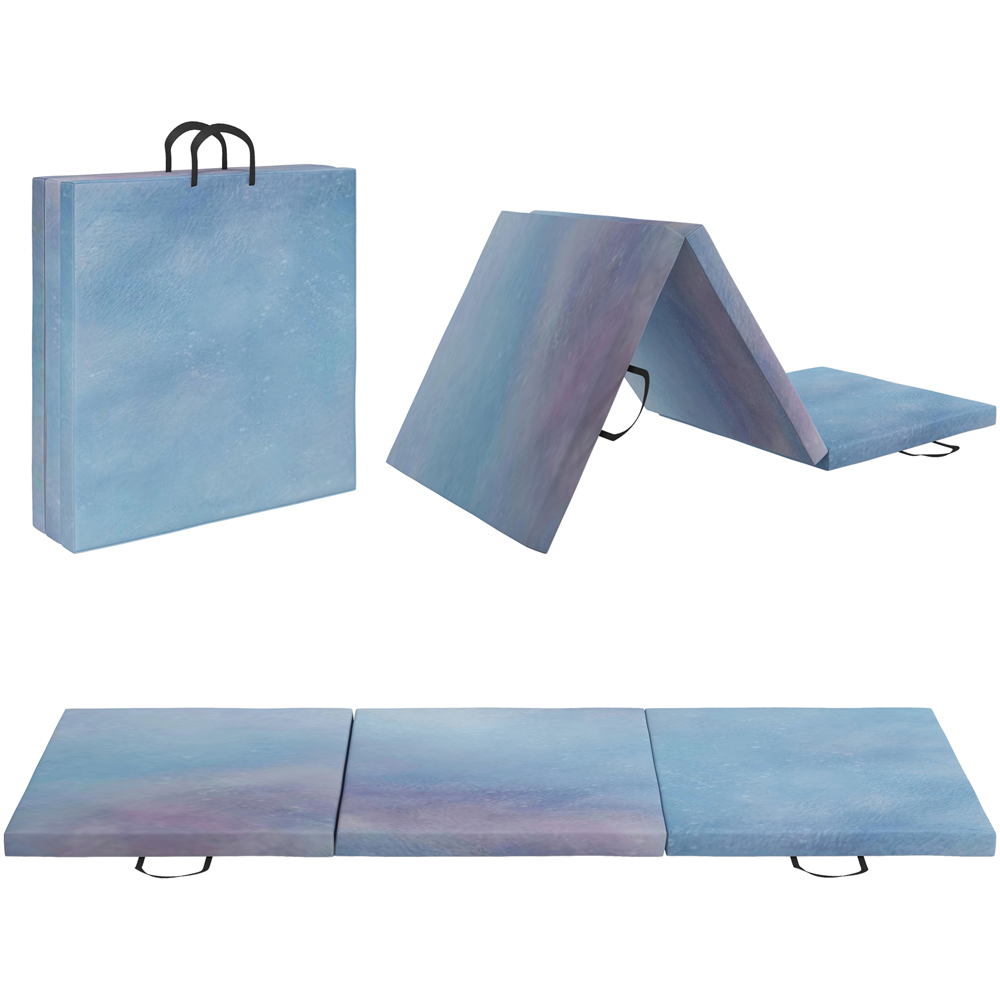HOMCOM Blue Foldable Gymnastics Mat 182cm Image 3