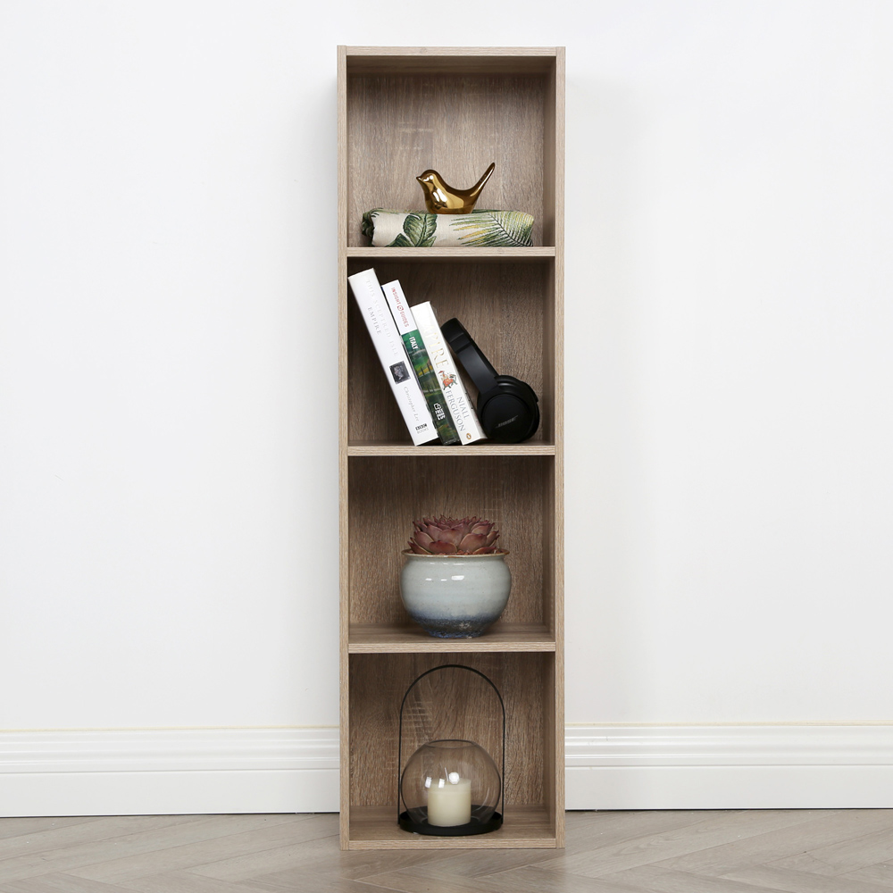 Jane 4 Shelf Oak Cube Storage Unit Image 7