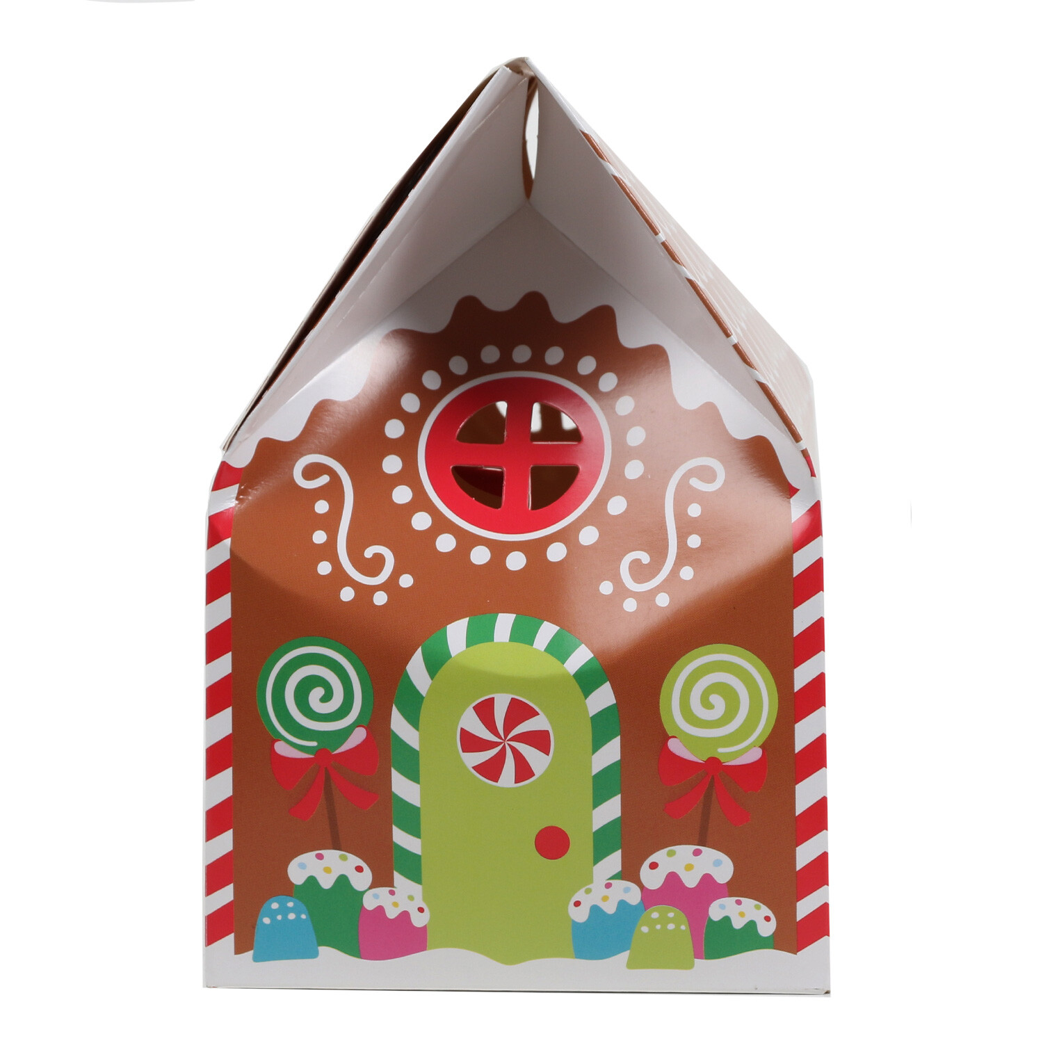 Brown Gingerbread Design Treat Box Image 3