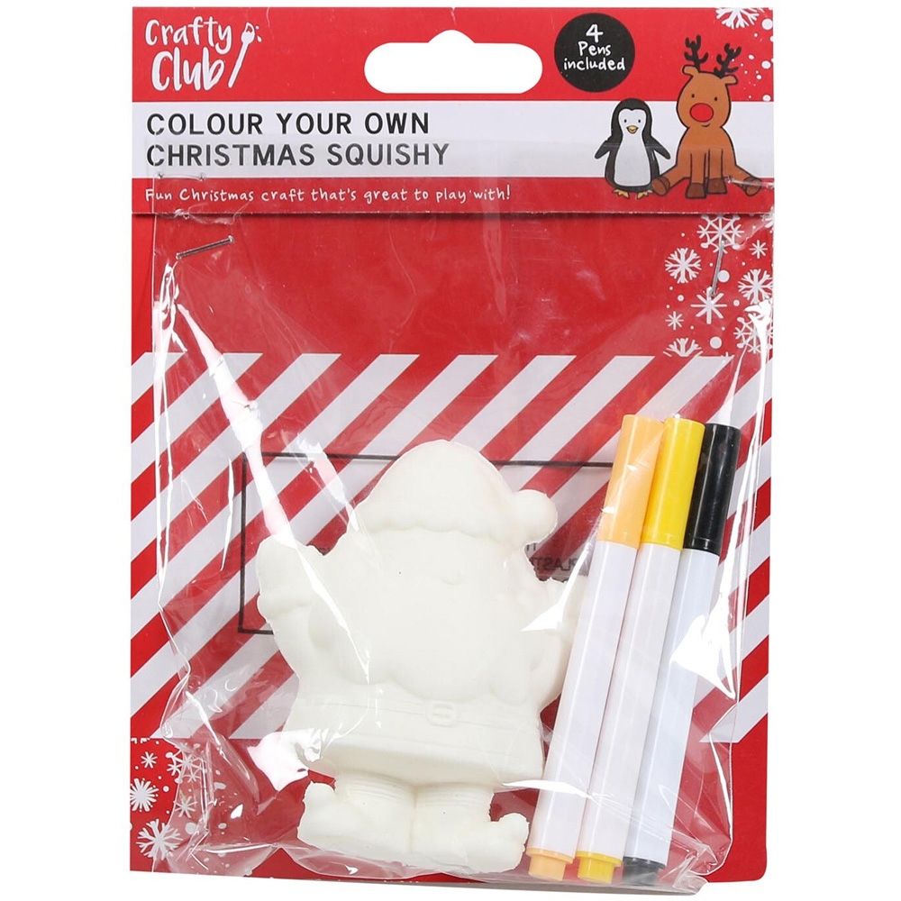 Crafty Club Colour Your Own Christmas Squishy Image 1