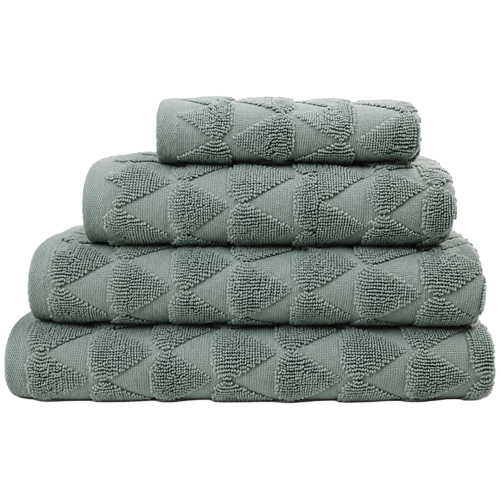 Bellissimo Home Cotton Jadeite Green Teardrop Jacquard Heavyweight Bath Sheet Image 1