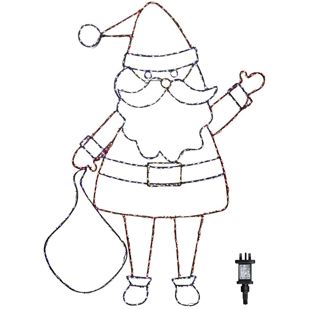Samuel Alexander FlexiBright 469 Multicolour LED Light-Up Santa Decoration 88cm Image 2