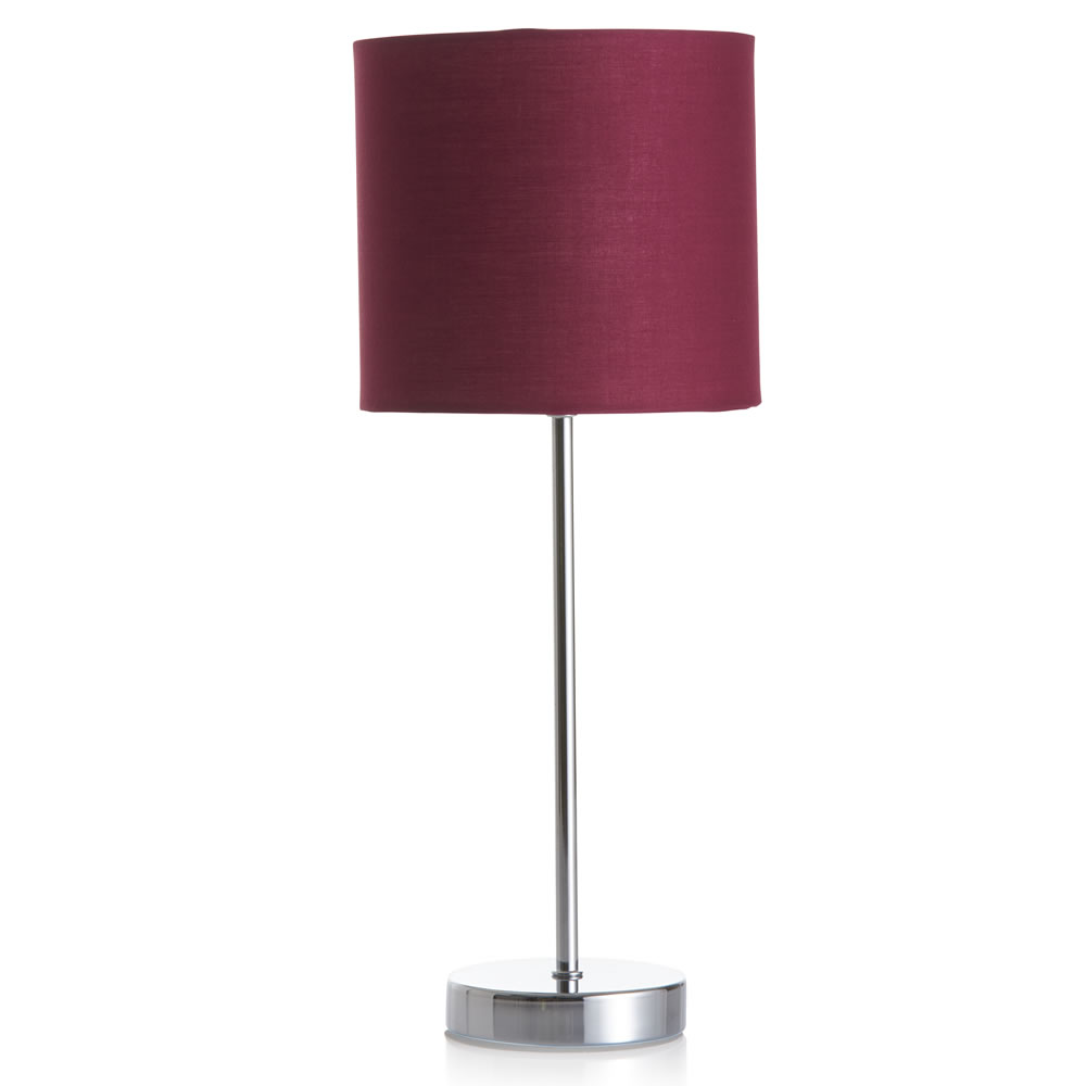 Wilko Milan Table Lamp Plum Image 3