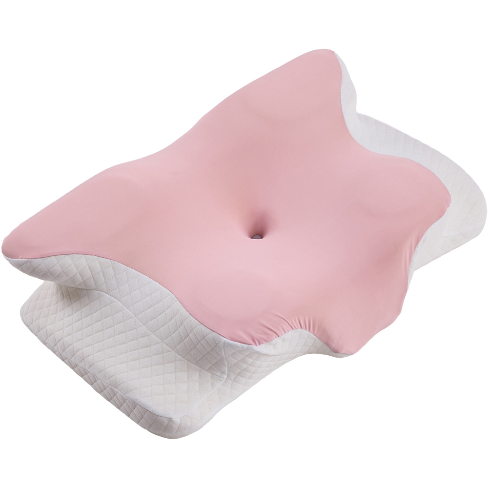 Living and Home Pink and White Butterfly Memory Foam Pillow 62 x 37cm Image 5