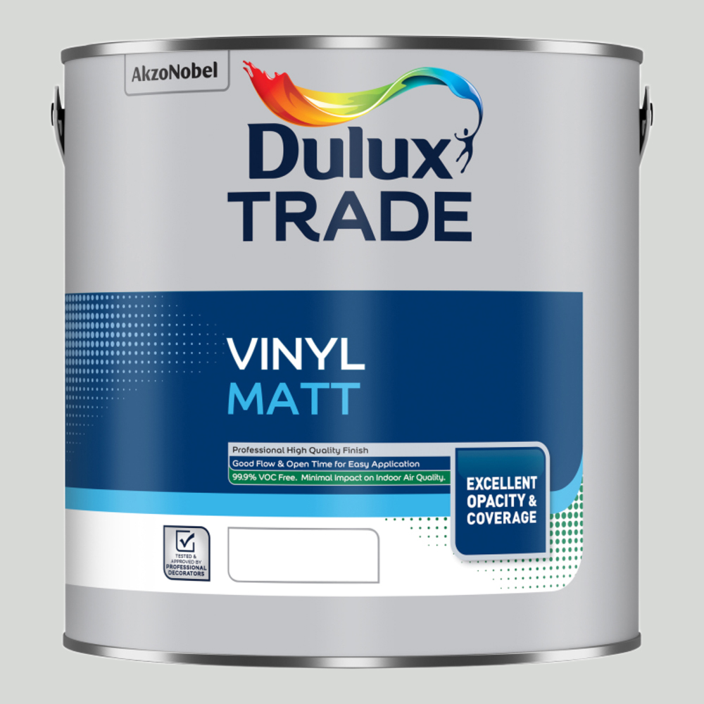 Dulux Trade Turtledove Grey Walls and Ceilings Vinyl Matt Paint 2.5L Image 2