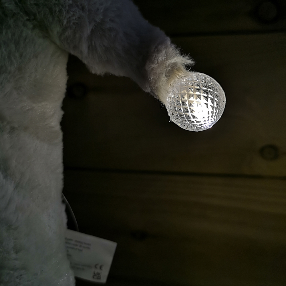 Samuel Alexander Blue and Grey Light Up Christmas Sitting Gonk with Hat Image 4