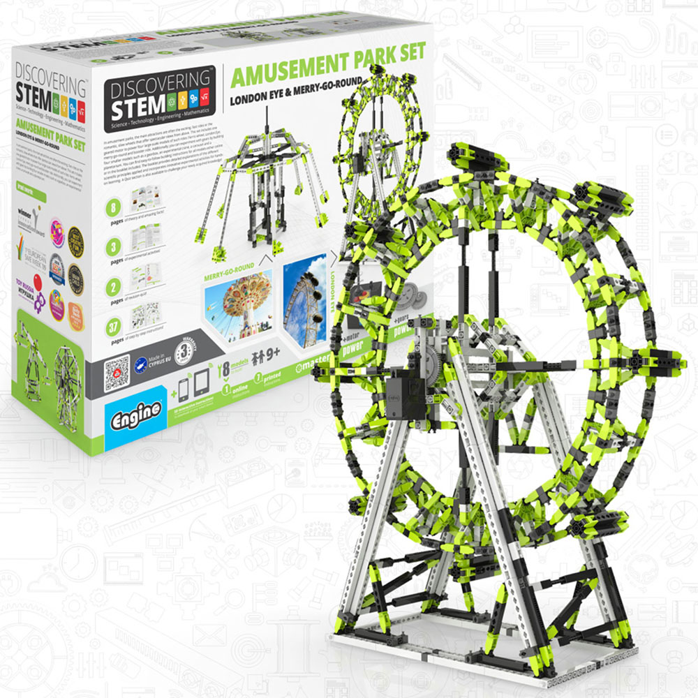 Engino Stem Amusement Park London Eye And Ferris Wheel Building Set Image 2