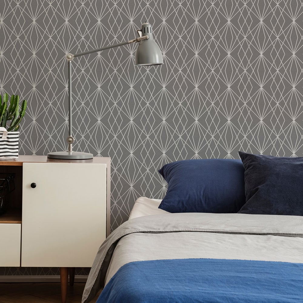 Superfresco Easy Laser Grey and Silver Wallpaper Image 3