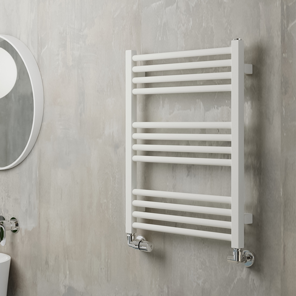 Terma Fiona 985 BTU Matt White Electric Heated Towel Rail 660 x 500mm Image 6