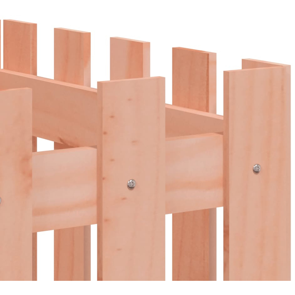 vidaXL Natural Solid Wood Douglas Fence Design Garden Planter 200 x 50 x 70cm Image 6