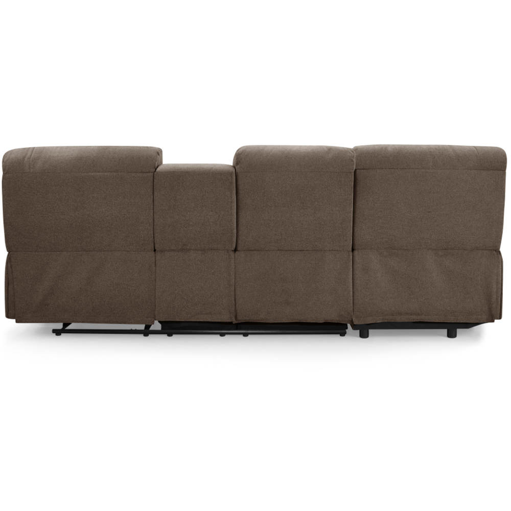 Home Detail Jacob 3 Seater Brown Right Hand Chaise Manual Recliner Sofa Image 5