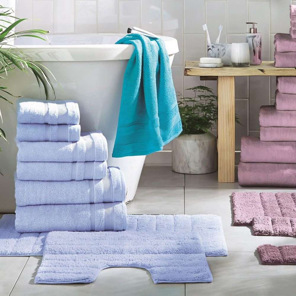 Allure Bath Fashions Luxury Zero Twist Egyptian Cotton Baby Blue Hand Towel 2 Pack Image 4