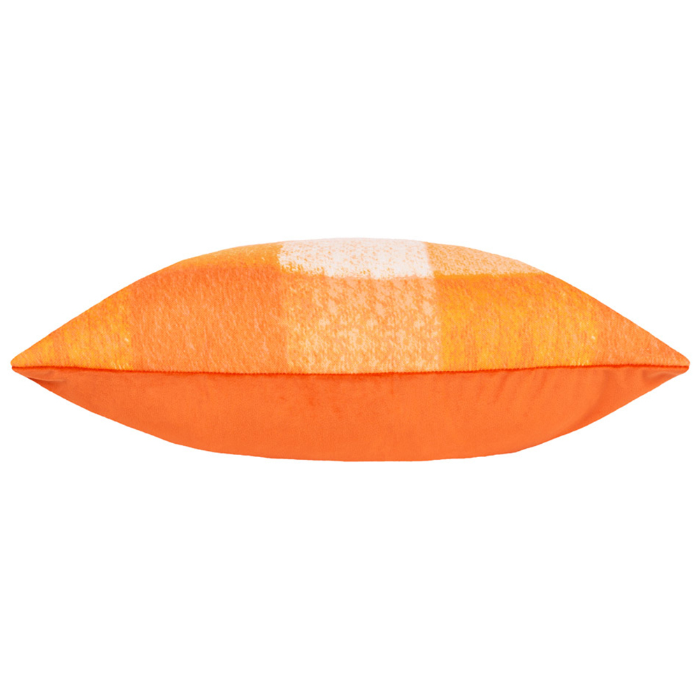 furn. Alma Orange Check Cushion Image 4