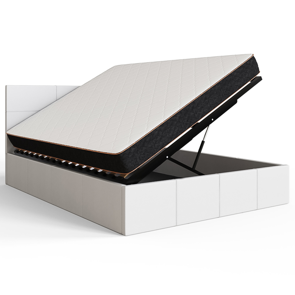 GFW Double White Side Lift Ottoman Bed Image 4