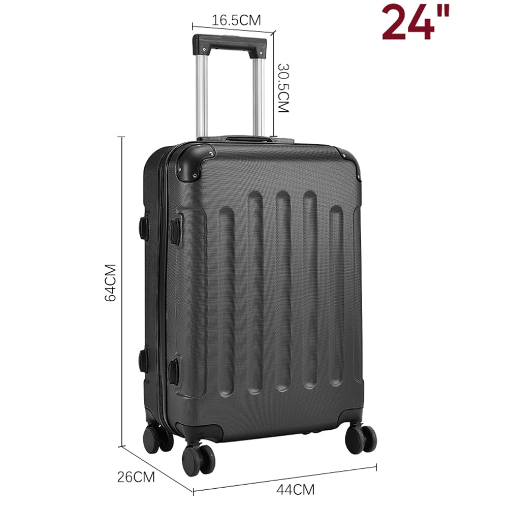 H&O Direct Medium Black ABS Hardshell Suitcase Image 6