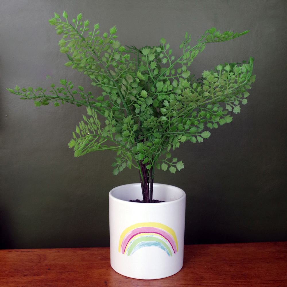 Leaf Rainbow Ceramic Planter Image 2