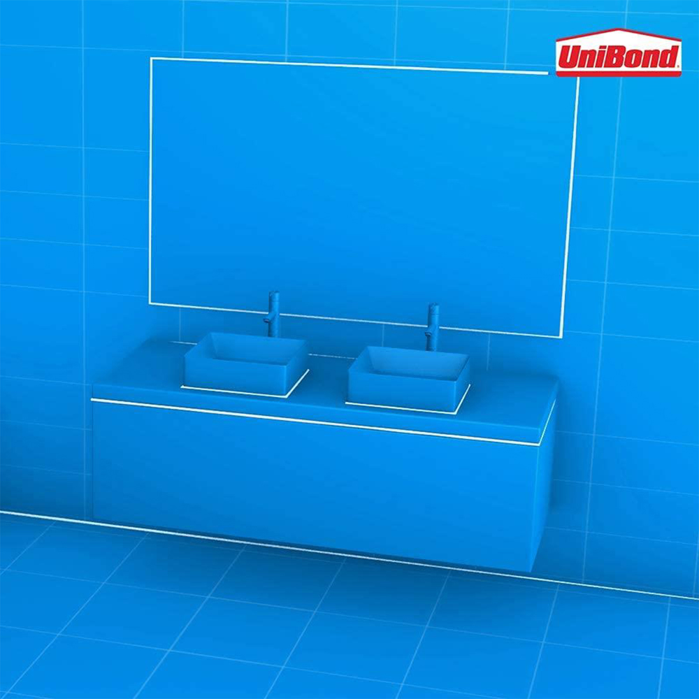 UniBond White Mould Resistant Bath and Kitchen Silicone Sealant 208g 2 Pack Image 5