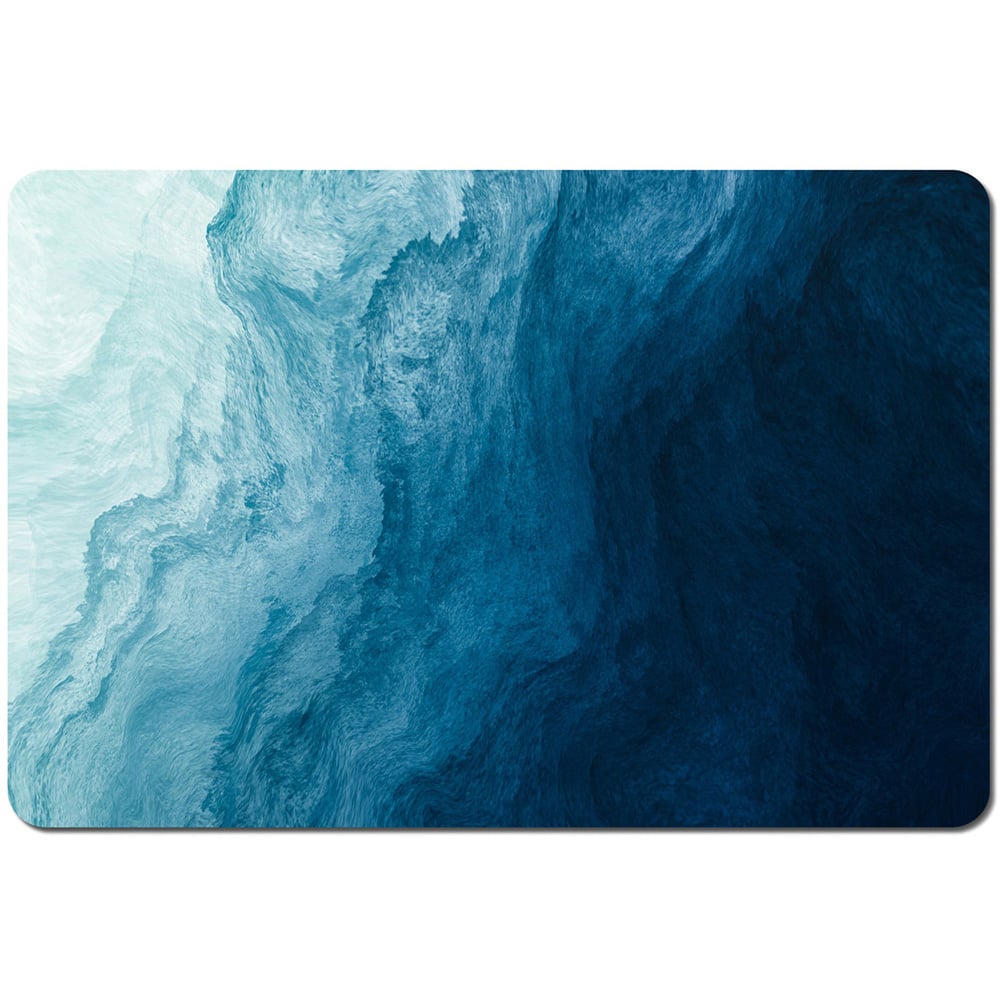 Benjamin Tate Design 6 Pack Blue Abstract Fluid Placemats Image 1