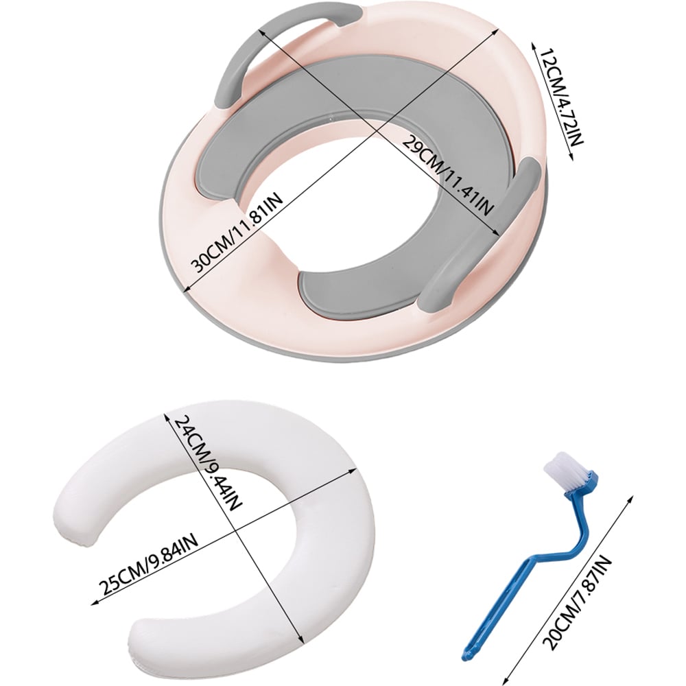H&O Direct Pink Toilet Training Seat with Removable Cushion Image 6