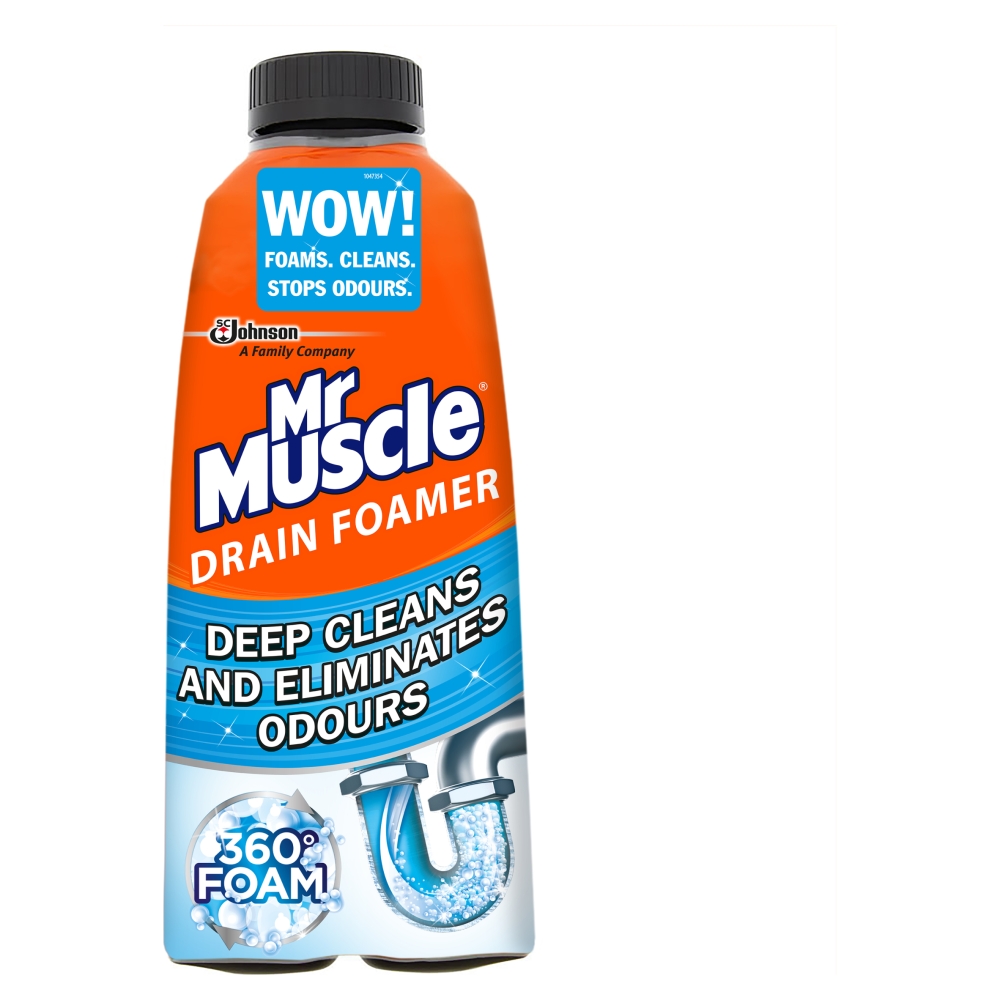 Mr Muscle 500ml Kitchen and Bathroom Drain Foamer Image 1