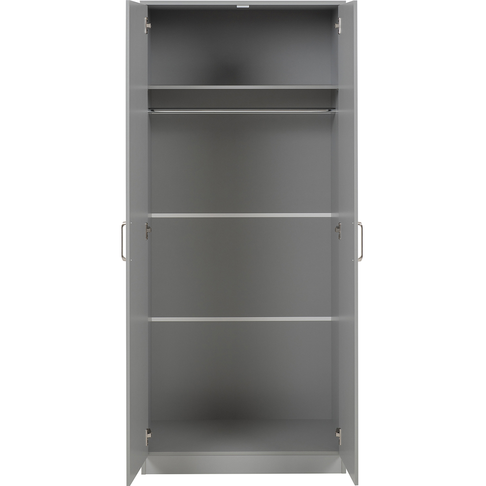 Seconique Dakota 2 Door Wardrobe Light Grey Bedroom Furniture Set Image 6