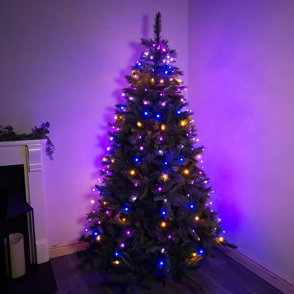 Samuel Alexander 200 Rainbow LED Waterfall Christmas Tree Light Image 1