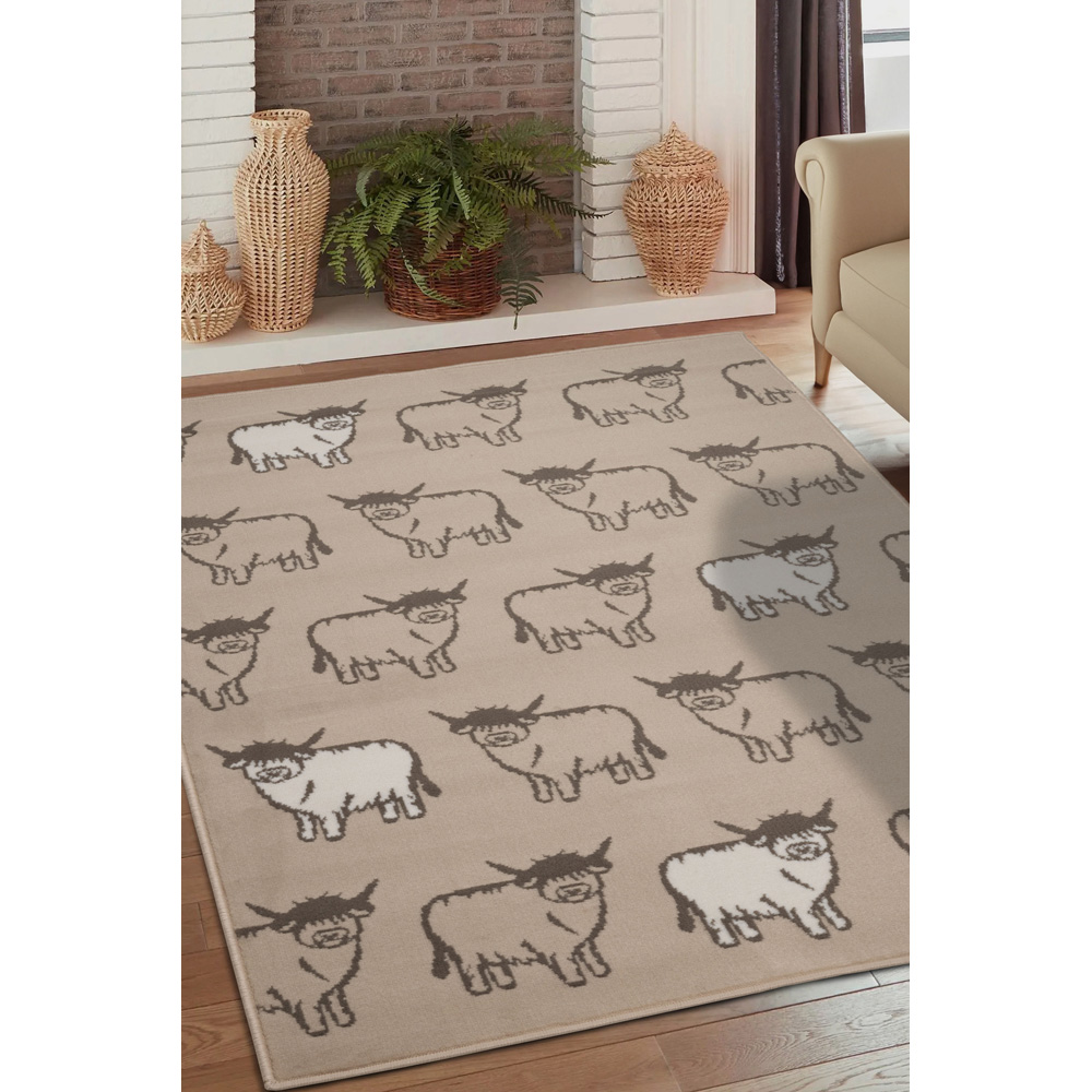 Homemaker Maestro Highland Herd Rug 120 x 170cm Image 5