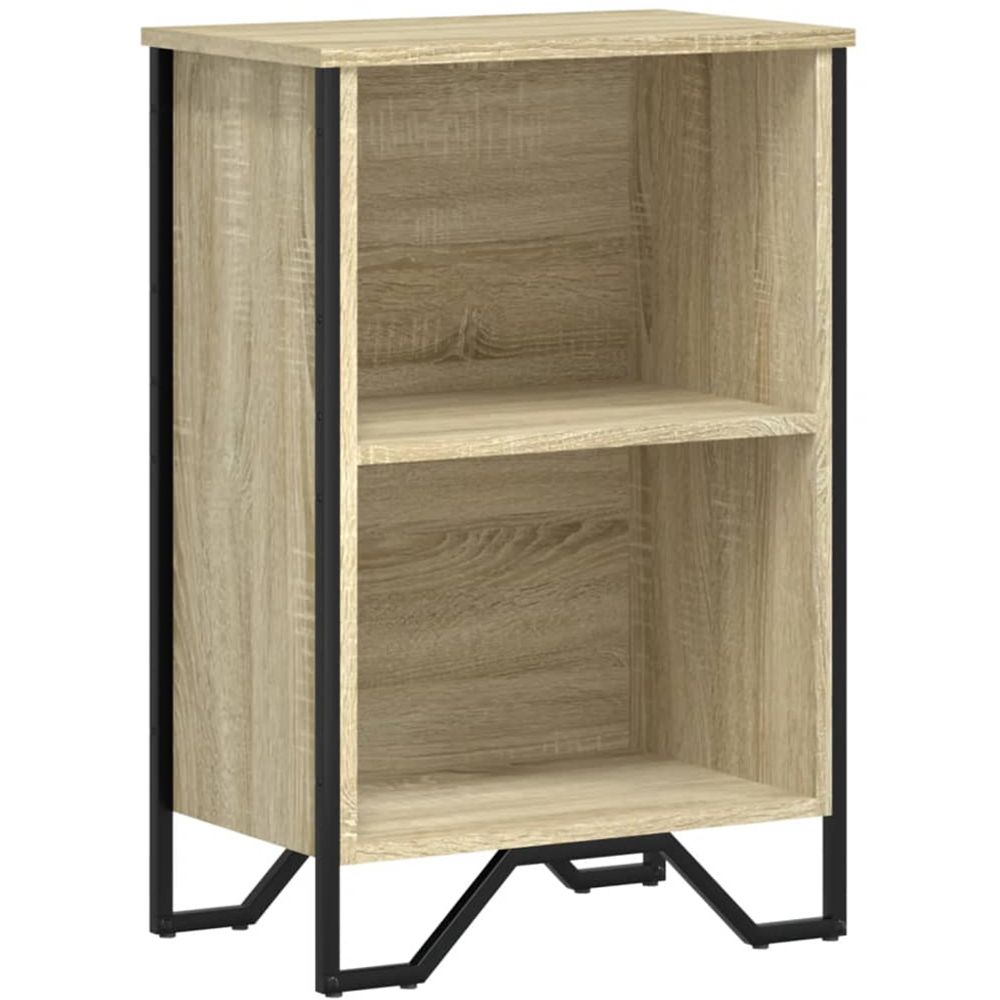 vidaXL 2 Shelf Sonoma Oak Small Bookcase Image 2