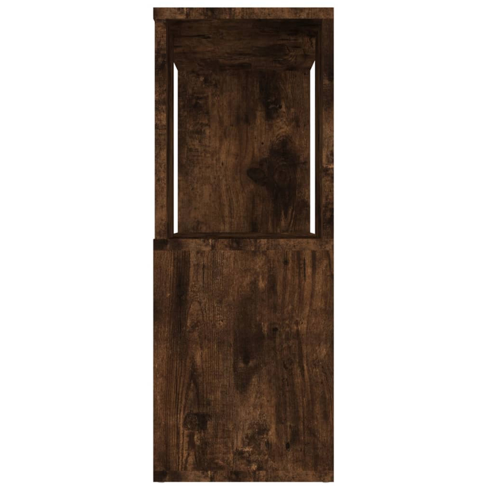 vidaXL 2 Shelf Smoked Oak Bookcase Image 5