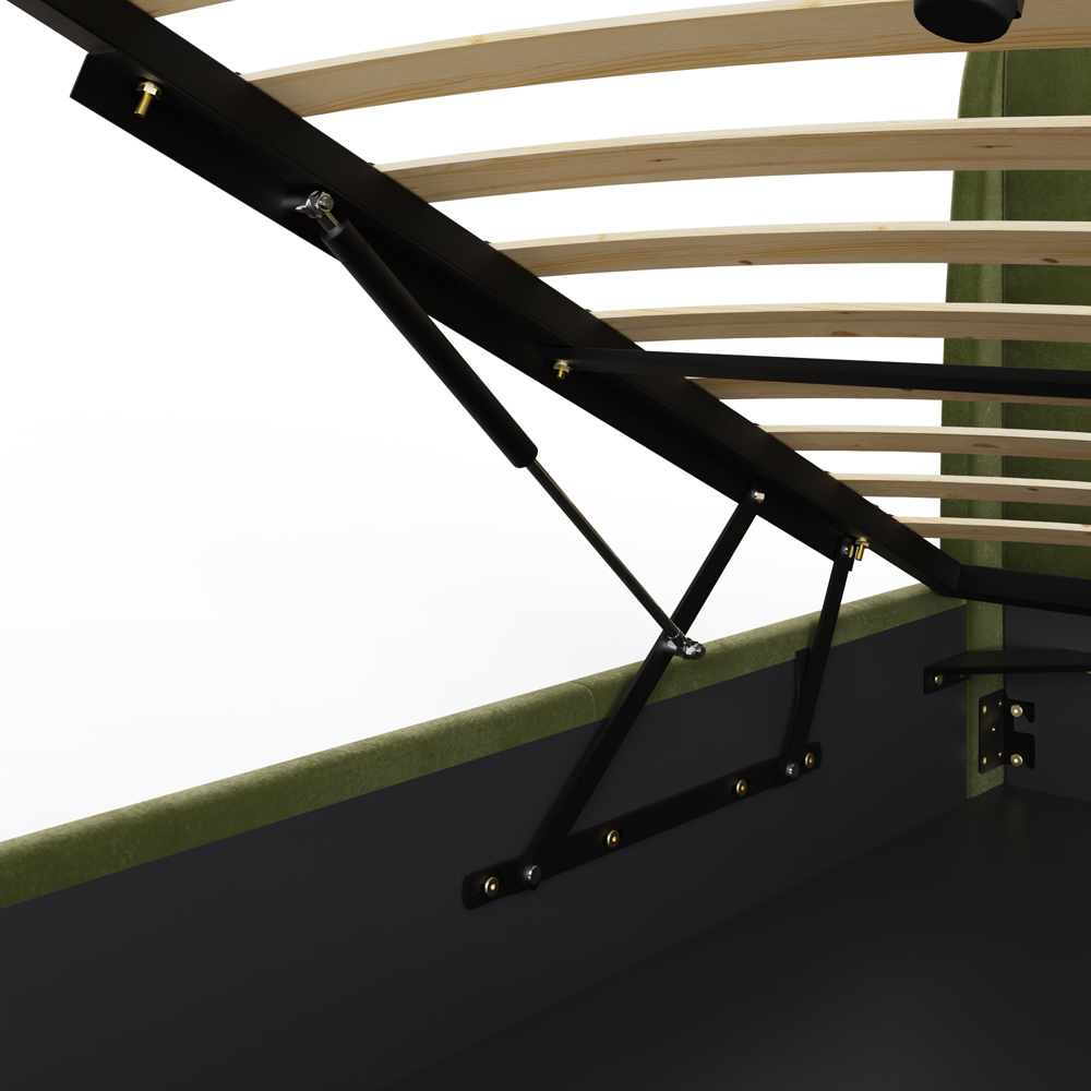 GFW Pettine Double Green End Lift Ottoman Bed Image 6