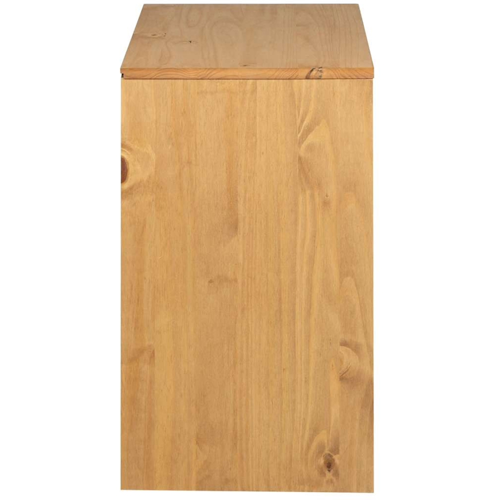 vidaXL Sauda 2 Door 2 Drawer Oak Solid Wood Pine Sideboard Image 5