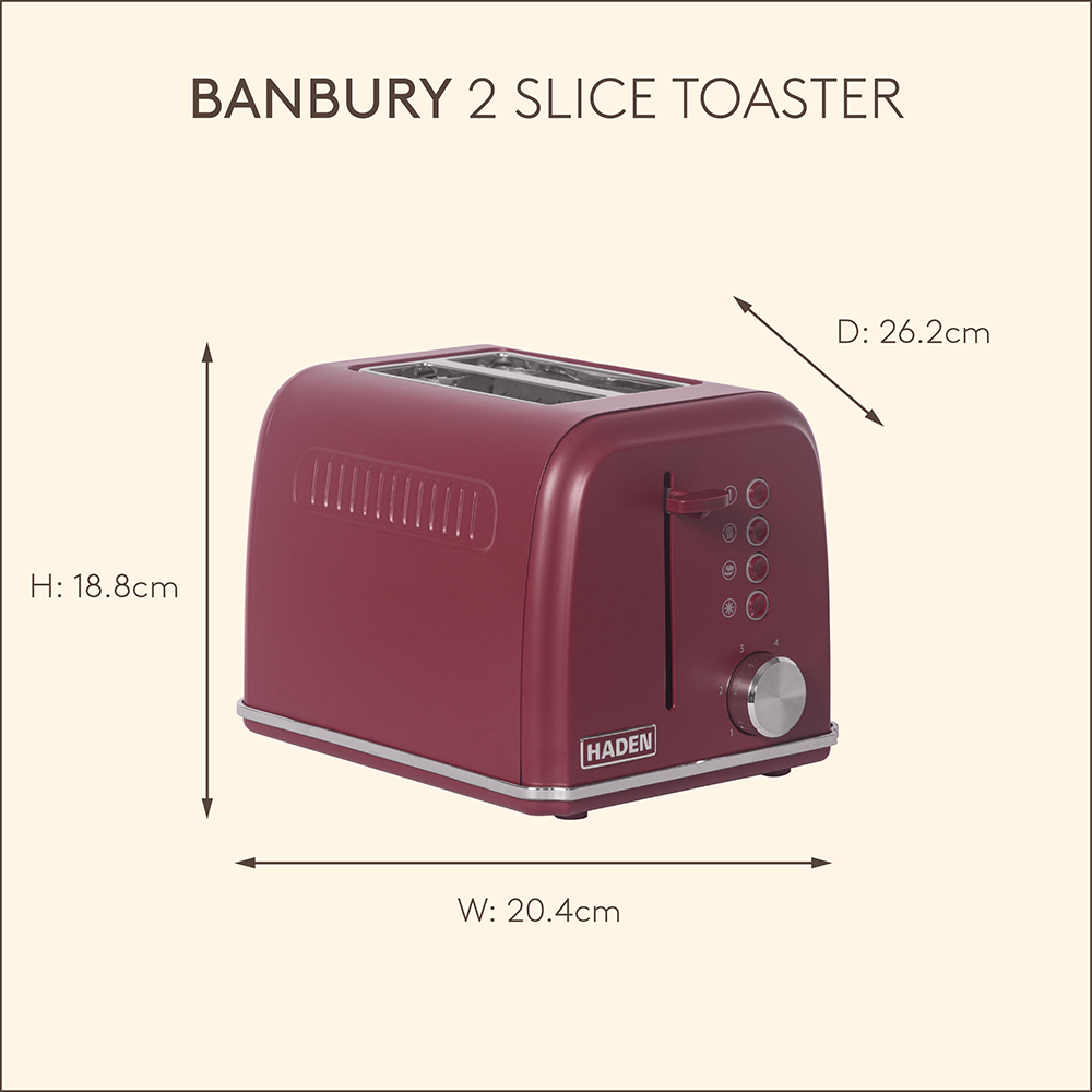 Haden Banbury 214751 Berry 2 Slice Toaster Image 9